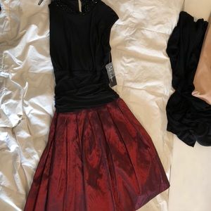 Red and Black Dress